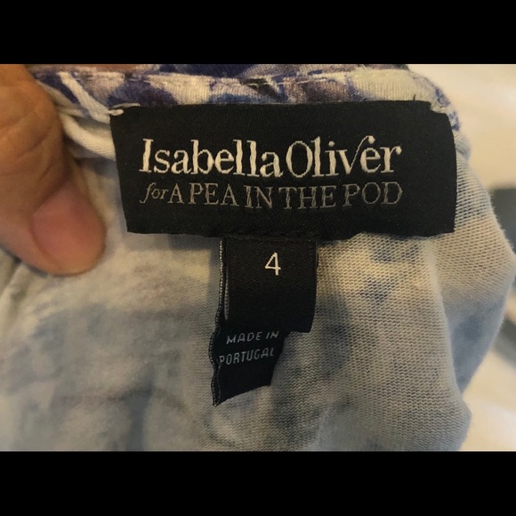 Isabella Oliver Blue Floral Wrap Blouse Top - Picture 5 of 5